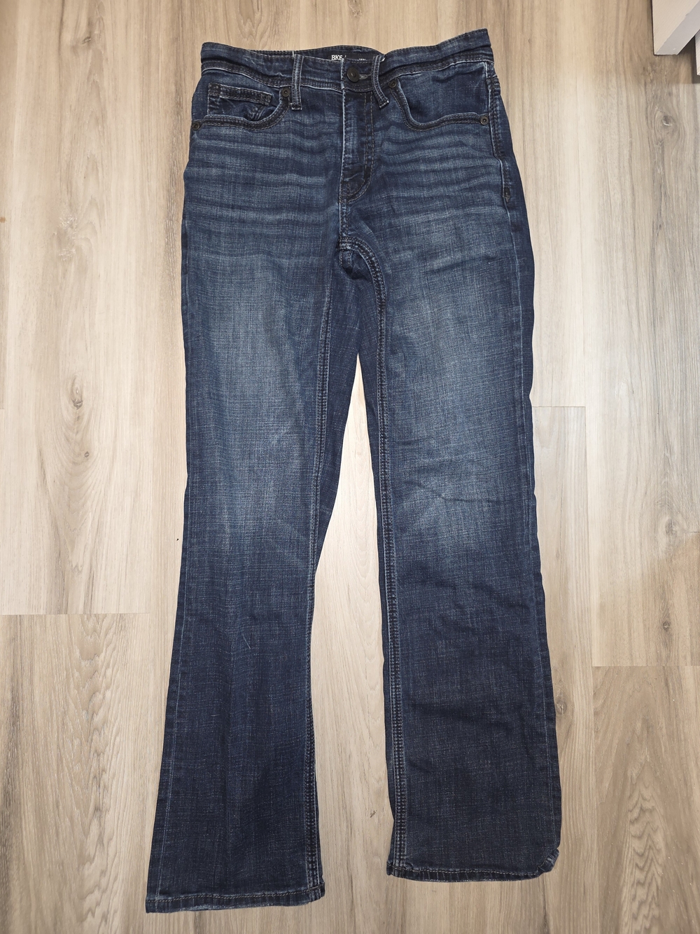 Men’s Dark Blue Wide-Leg Jeans